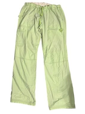 Women's Koi Light Green Straight Leg Scrub Pants L tall